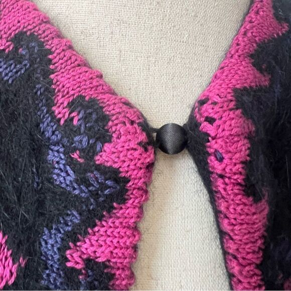 VTG Cullinane Womens Lambswool Blend Academia Cropped Cardigan Cottage core SZ M - Picture 3 of 7